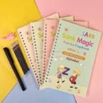4-Pcs Multicolor Tracing Workbook Set for Kids – Early Learning & Drawing Practice”