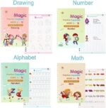 4-Pcs Multicolor Tracing Workbook Set for Kids – Early Learning & Drawing Practice” - Image 3