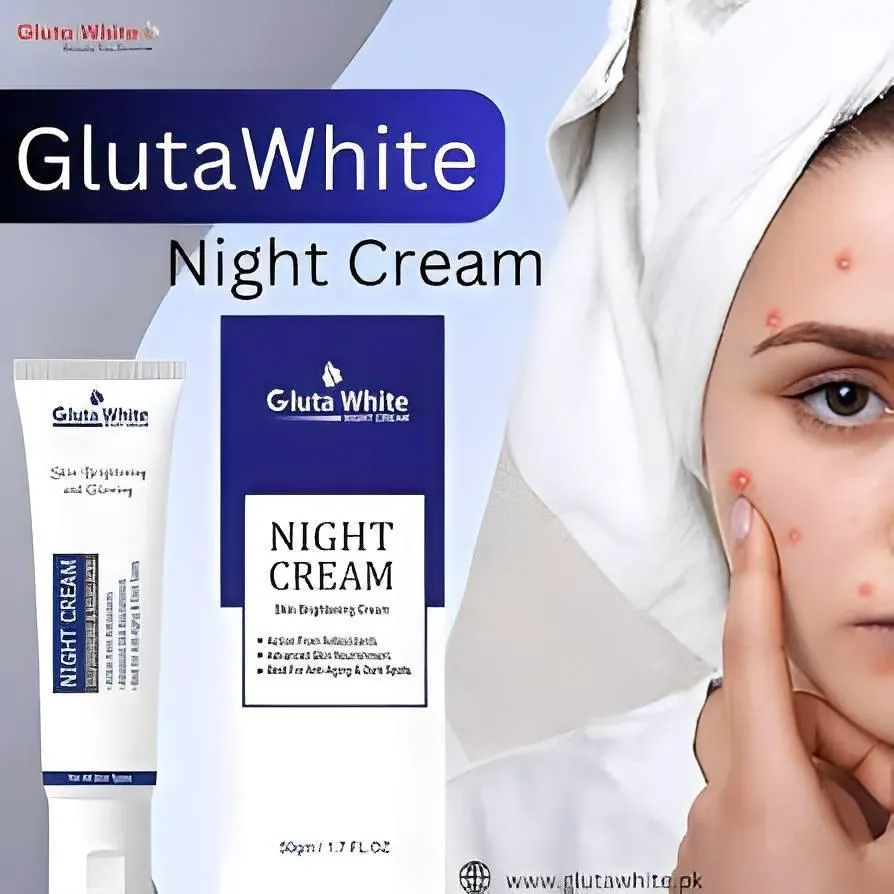 1770298355110 Gluta White Night Cream – Brightening, Whitening & Anti-Aging for All Skin Types - Image 1