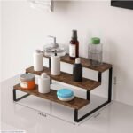 Wooden Kitchen Spice Rack Organizer – Brown, Compact Storage Stand - Image 2