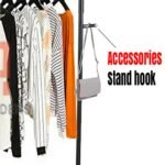 Iron Wardrobe Organizer Rack – Durable Black Storage Solution for Clothes & Accessories - Image 2