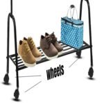 Iron Wardrobe Organizer Rack – Durable Black Storage Solution for Clothes & Accessories - Image 3