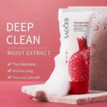 SADOER Pomegranate Facial Cleanser Deep Cleansing Vitamin C Face Wash  Brightening Hydrating & Pore Cleaning Bubble Foam for All Skin Types - Image 3