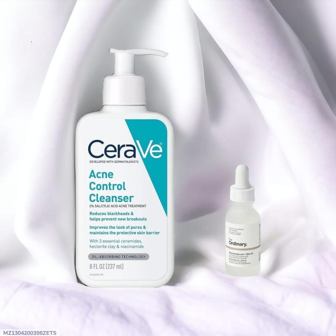 1772358876070 2 in 1 Niacinamide Skincare Kit – Facial Cleanser & Brightening Serum for Clear & Glowing Skin - Image 1