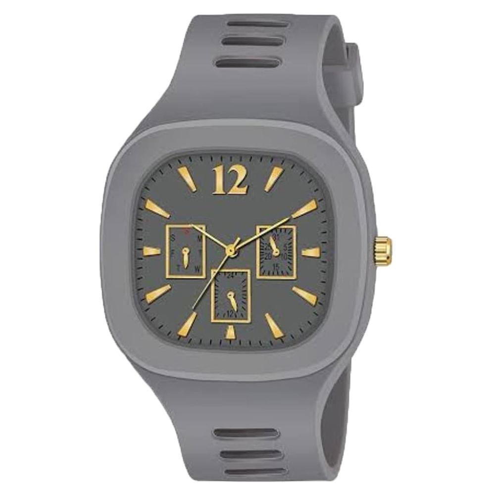 1776232849036 "Men’s Round Analog Watch with Durable Silicon Band – Stylish Everyday Timepiece - Image 1